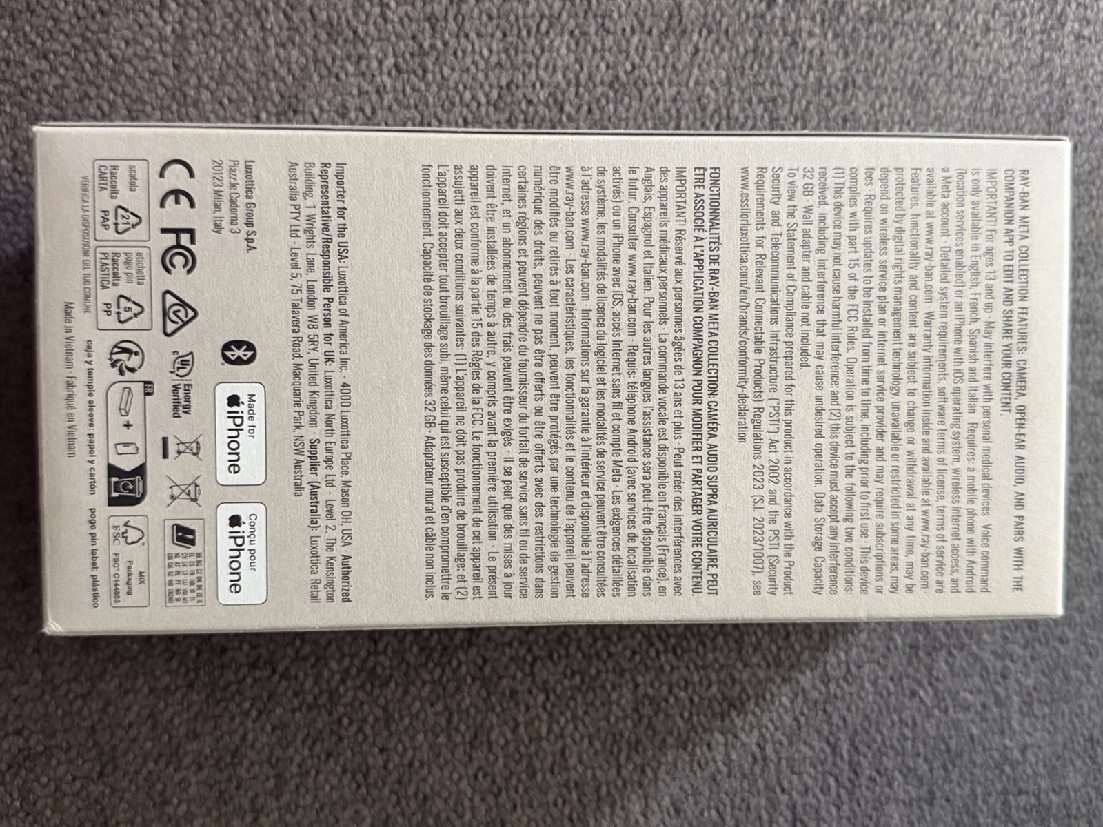 Ray-Ban Meta Wayfarer Gen 2 Smart Glasses RW4012 Bluetooth Connectivity