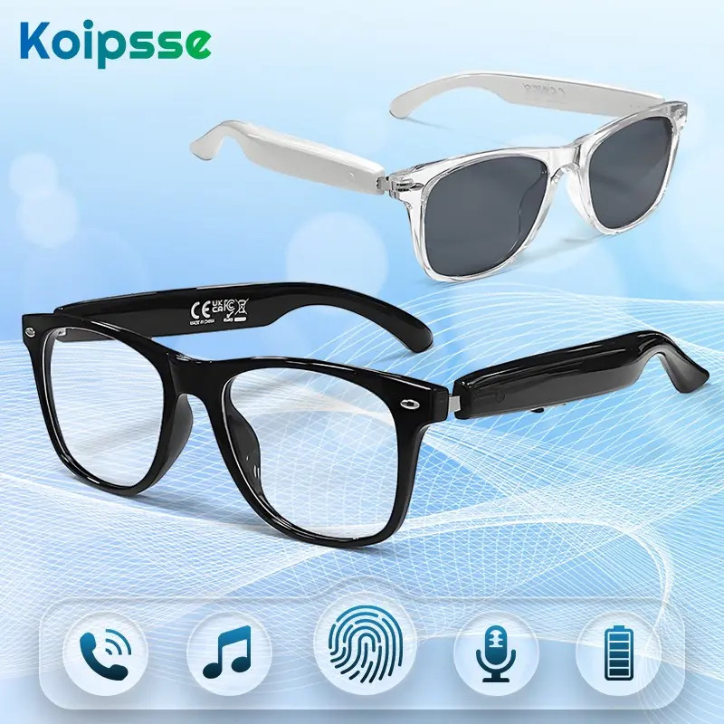 Smart Audio Glasses BT5.4 TWS Translation HiFi Dual Touch Long Battery