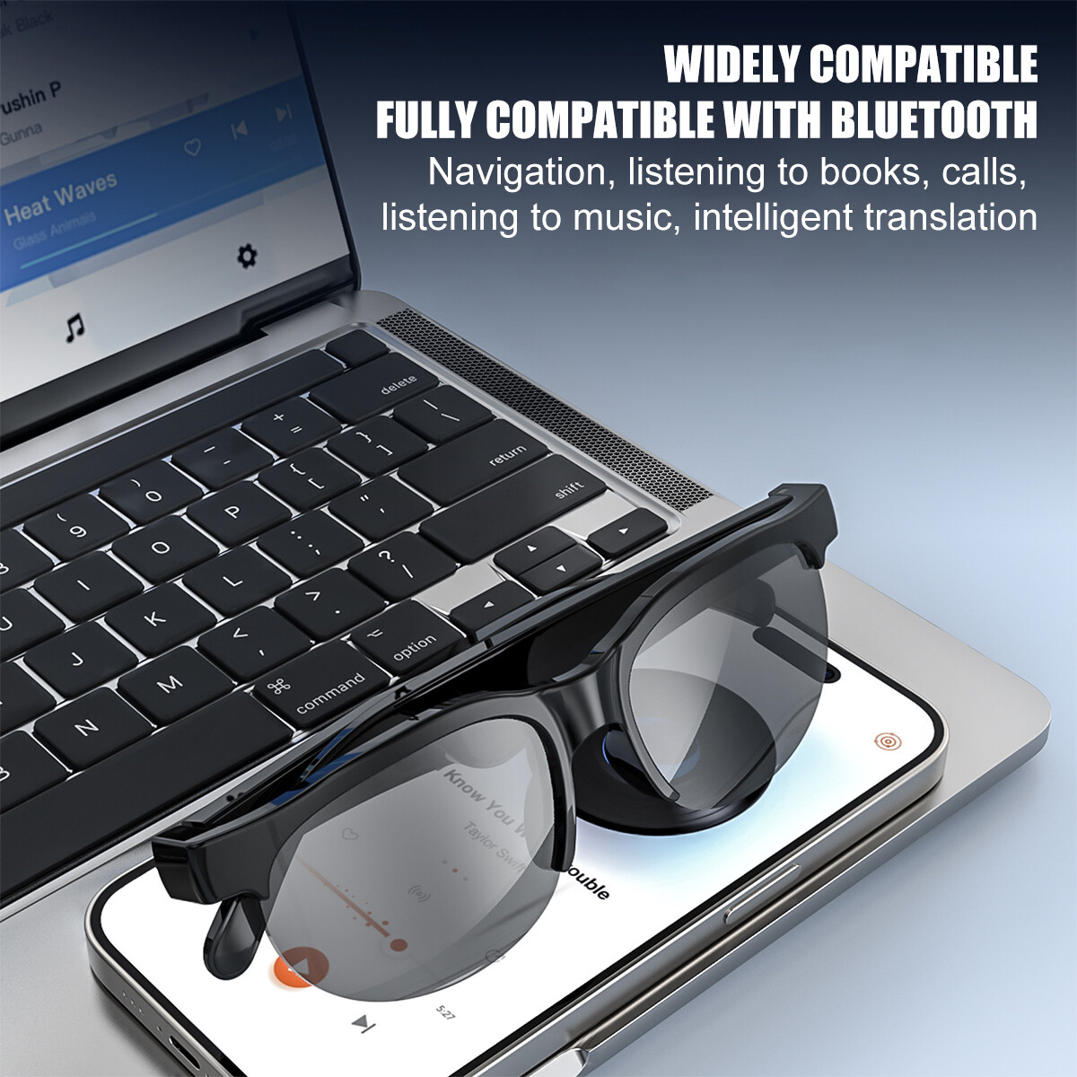 5H Smart Bluetooth 5.3 Translate Glasses Call Music Sunglasses Headset Headphone