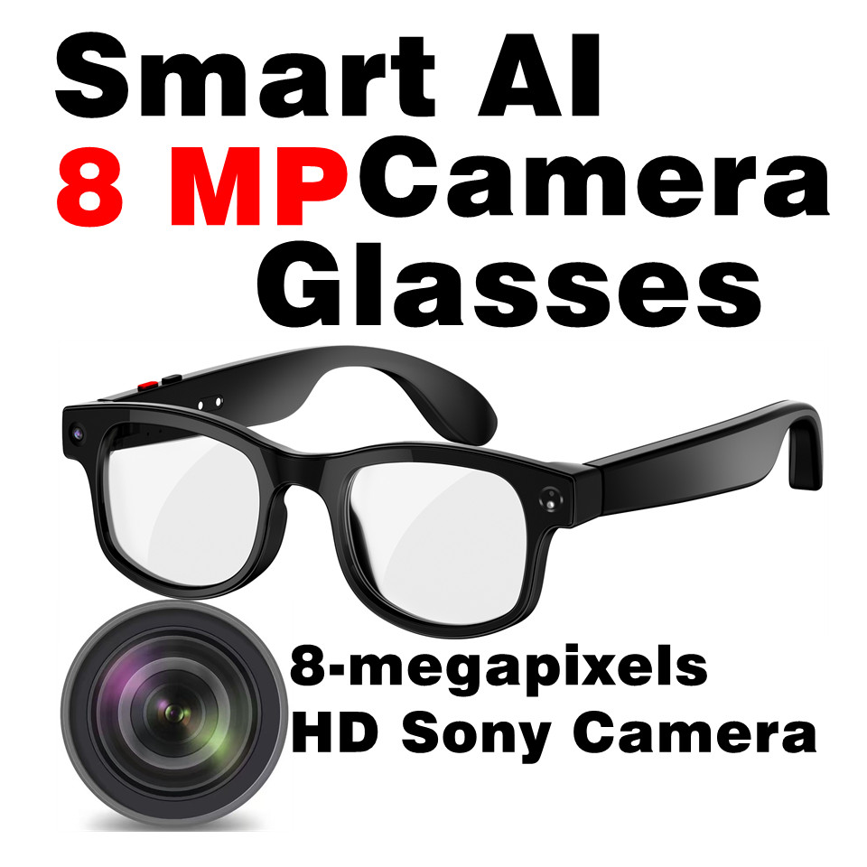 IP65 waterproof AI smart glasses with camera and translation