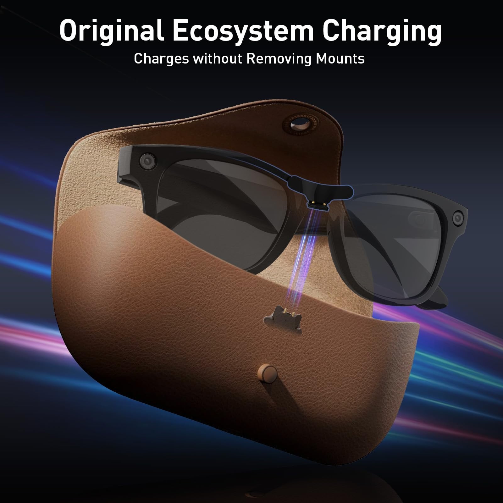Ultra-Light Magnetic Battery Pack for Ray-Ban Meta Glasses – 14-19H Charge