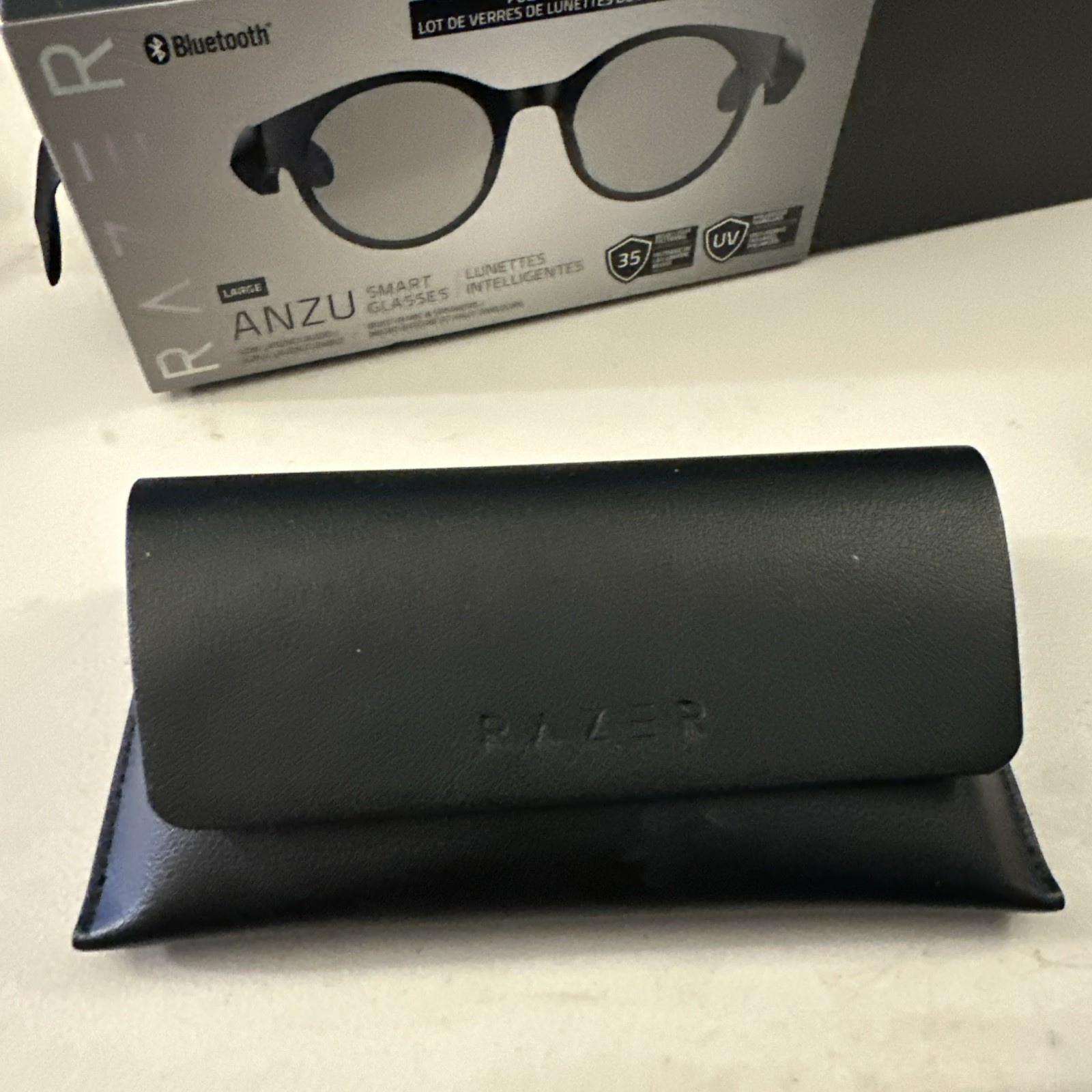 Razer Anzu Large Polarized Smart Glasses Round Blue Light Filter Sunglasses
