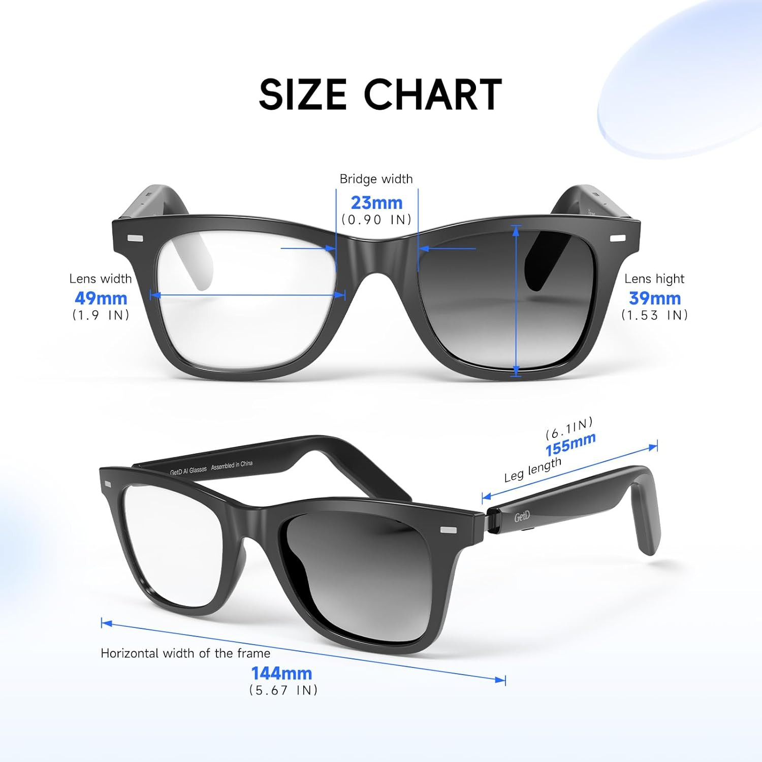 2026 AI Glasses for Men & Women, Smart Glasses Powered by Chatgpt, AI Real-Time