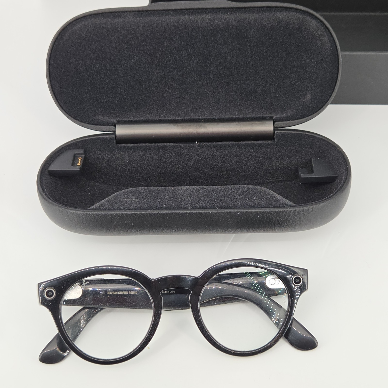 Ray-Ban Stories Round RW4003 601/SB Smart Glasses Black 48 23 150 Excellent