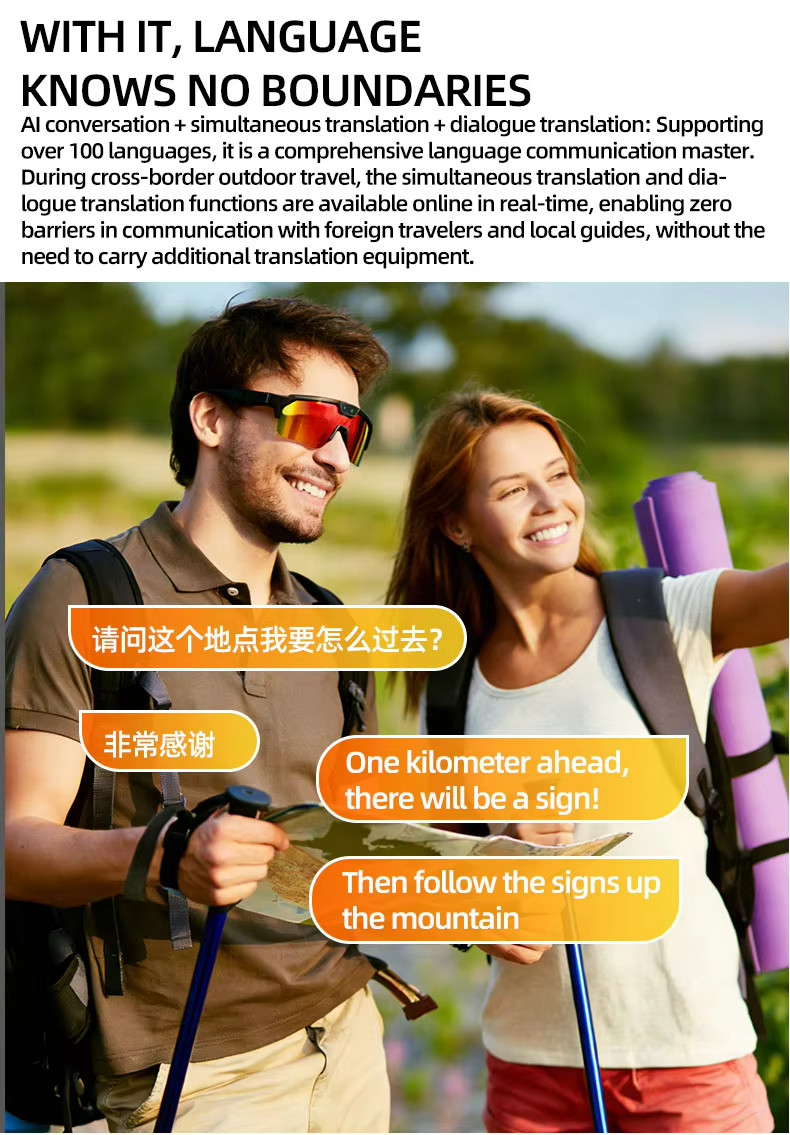 GUHUAVMI AI Smart Sports Glasses 4K Camera | Bluetooth 5.3 AI Assistant